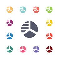 circle diagram flat icons set N2