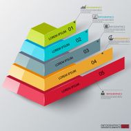 abstract 3d Pyramid infographics N2