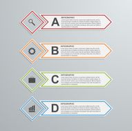Abstract paper infographic design template