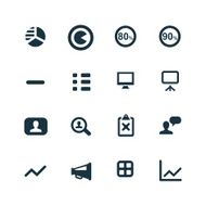 set of analytics research icons N2