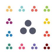 circle diagram flat icons set N3
