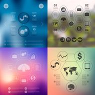 business infographic with unfocused background N208