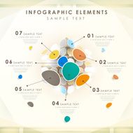 flat style abstract infographics