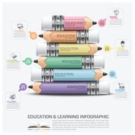 Education And Learning Infographic Subject Of Pencil Step Diagram N2