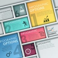 Modern infographics options banner N645