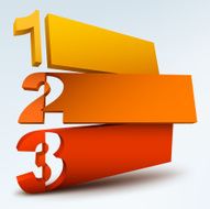 Abstract numbered banners