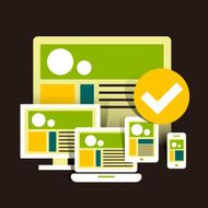 flat design concept of responsive