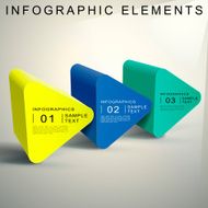 abstract 3d Triangular prism infographics