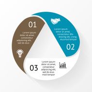 Vector circle triangle infographic Template for cycle diagram graph presentation N6