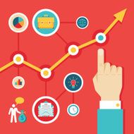 Illustration Concept of Infographic for Presentation in Flat Design Style