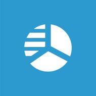 circle diagram icon white on the blue background N3