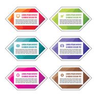 Business infographic concept colored blocks in flat style design