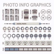 Photo infographics set part two