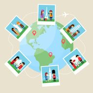 Vector illustration travel concept flat style