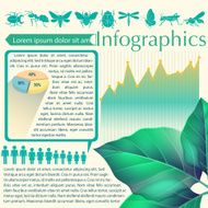 Infographics of a leaf
