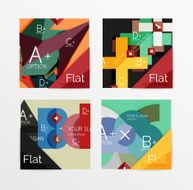 Flat design square shape infographic banner N38