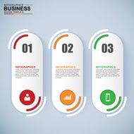 Abstract 3D digital business Infographic N34