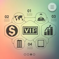 business infographic with unfocused background N209