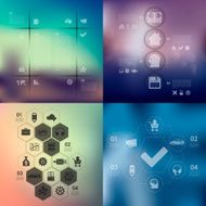 business infographic with unfocused background N211