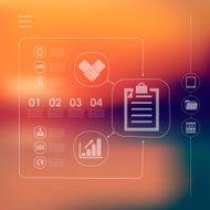 business infographic with unfocused background N212