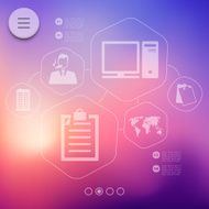 business infographic with unfocused background N213