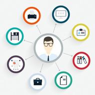 Vector flat customer office concept N2