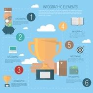 Infographics template success in business concept N2