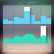 Trendy Flat Charts Widgets vector infographics