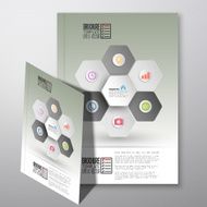 Abstract hexagonal infographic pattern Brochure flyer or report for business N5