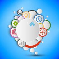 Infographic with colored circles for business template vector N5