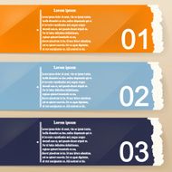 Colored banners as torn paper for infographics