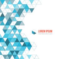 Abstract polygonal triangles poster N26