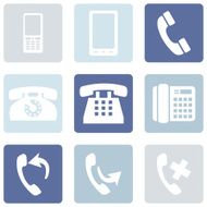 Vector Set of Telephone Icons N18