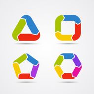 Modern vector circle arrows for info graphic
