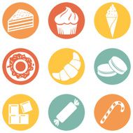 Vector Set of Dessert Icons N6