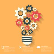 Flat abstract background with web icons Interface symbols Cloud computing N51