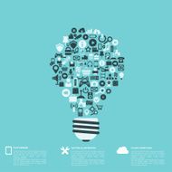 Flat abstract background with web icons Interface symbols Cloud computing N60