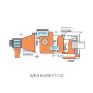 Vector illustration Flat computing background Programming coding Web development and N52