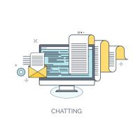 Vector illustration Flat computing background Programming coding Web development and N56