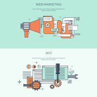 Vector illustration Flat computing background Programming coding Web development and N63