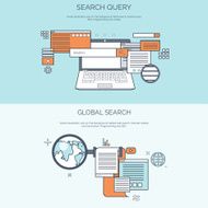 Vector illustration Flat computing background Programming coding Web development and N64
