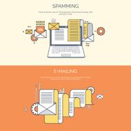 Vector illustration Flat computing background Programming coding Web development and N65