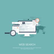 Vector illustration Flat computing background Programming coding Web development and N69