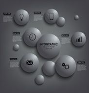 Abstract info graphic round element poster template