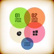 Abstract circles infographic colorful template N2