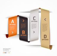 Modern Infographics banner ribbon style template N6