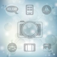Set of flat design concept icons for holiday and travel N2