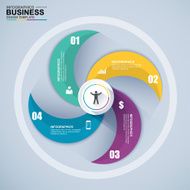 Abstract 3D digital business diagram Infographic N11