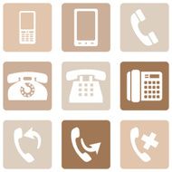 Vector Set of Telephone Icons N20