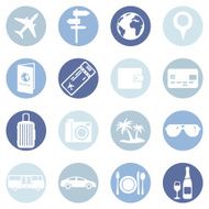 Vector Set of Travel and Vacation Icons N9